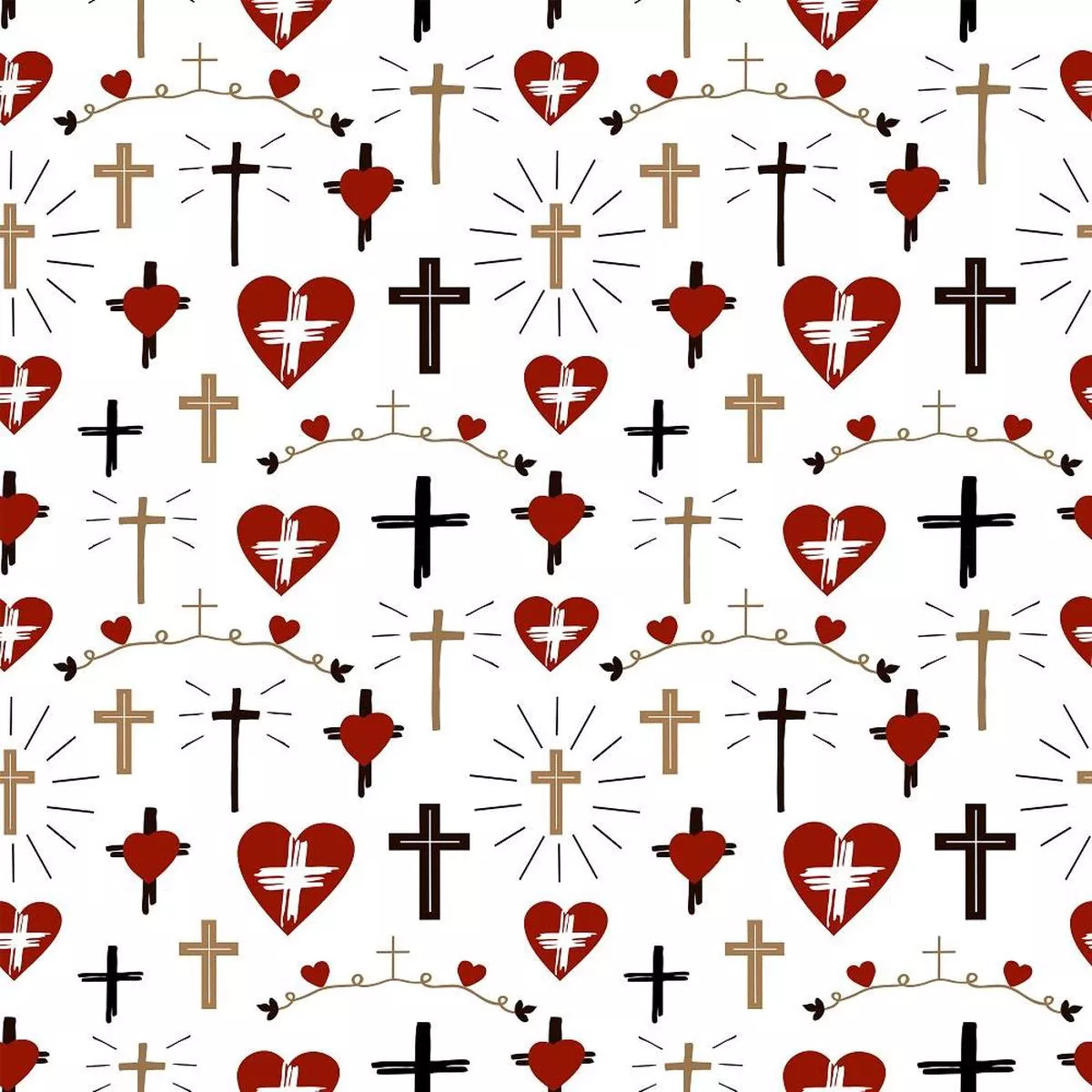 crosses-hearts-fabric-white Crosses & Hearts Fabric – White
