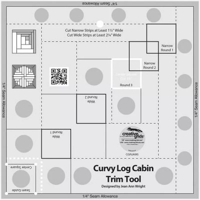 Curvy Log Cabin Ruler – Creative Grids