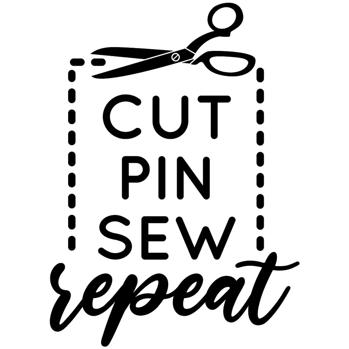 cut-pin-sew-repeat-fabric-panel-black-white Cut Pin Sew Repeat Fabric Panel – Black/White