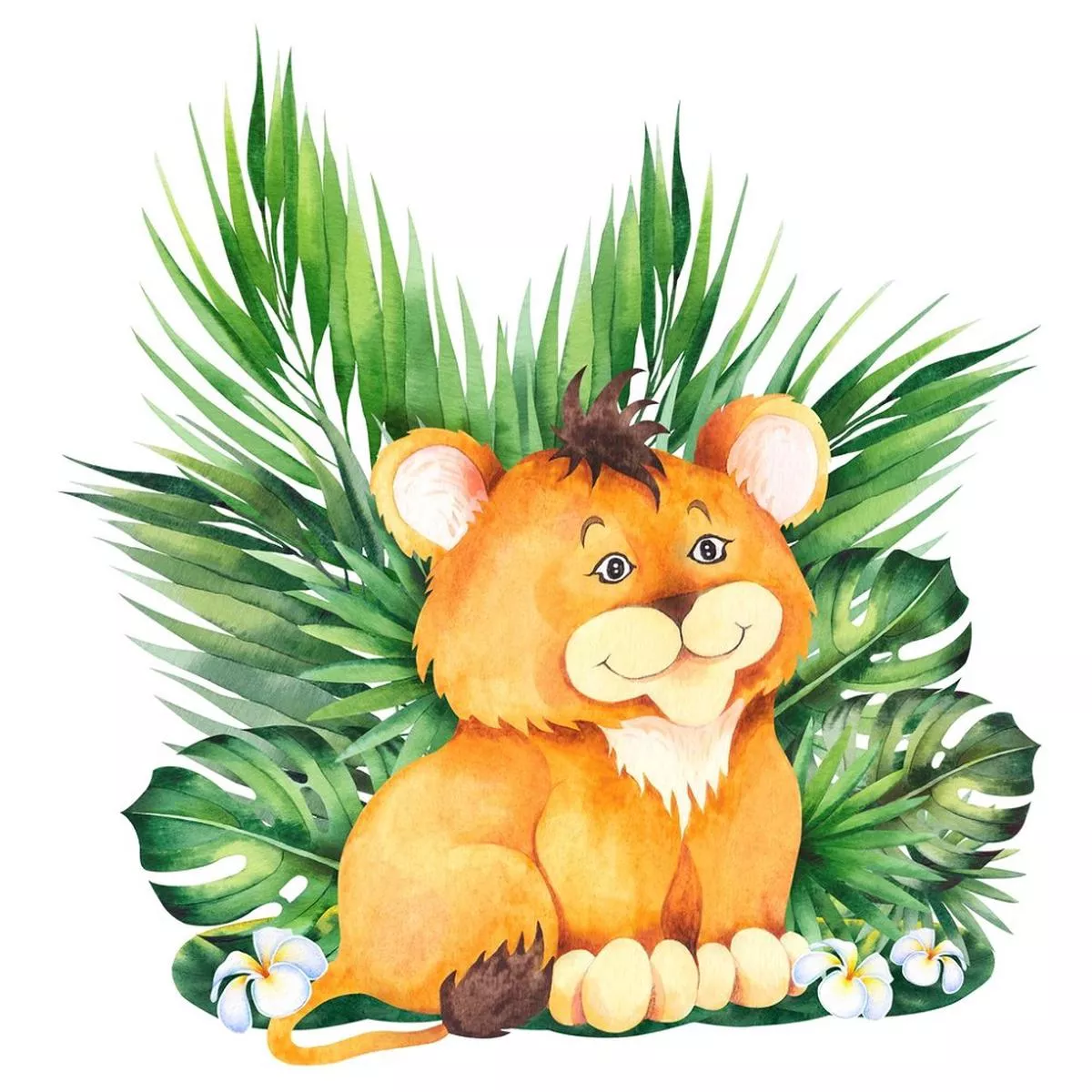 cute-lion-fabric-panel Cute Lion Fabric Panel