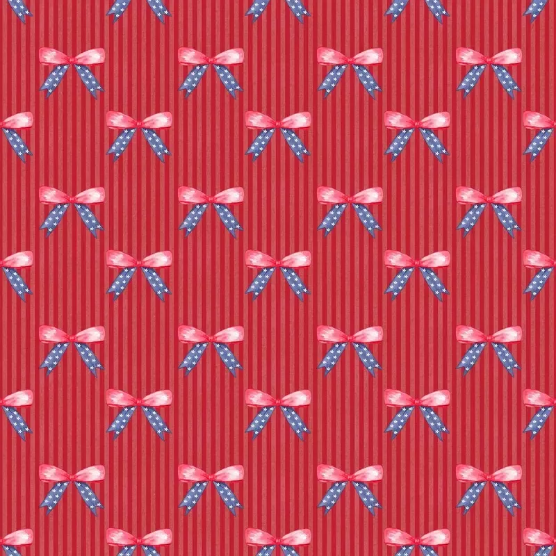 cute-patriotic-bears-ribbons-fabric-red Cute Patriotic Bears Ribbons Fabric – Red