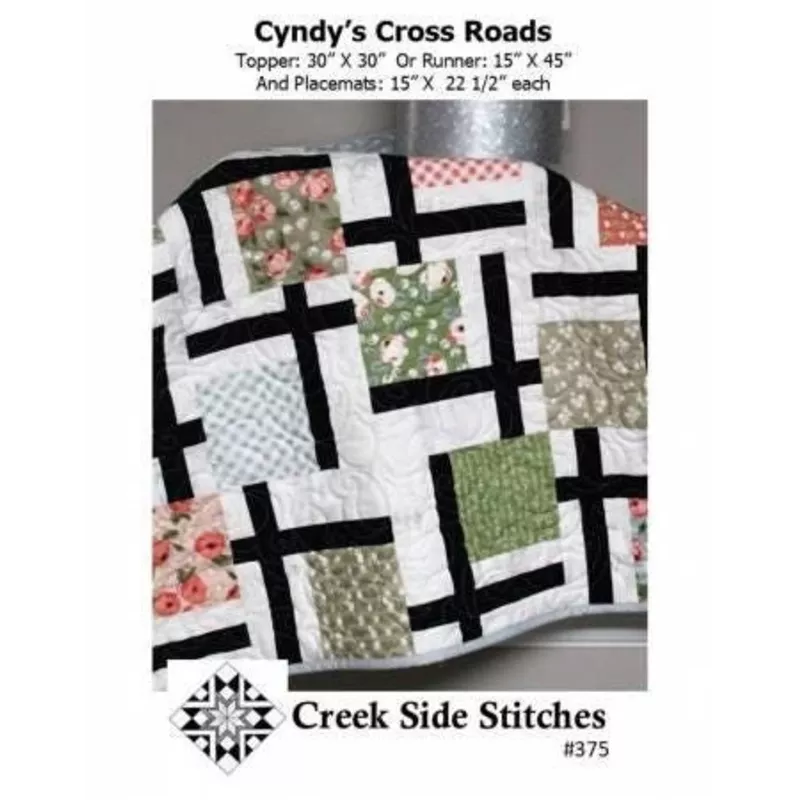 Cyndy’s Cross Roads Pattern CSS375 From Creek Side Stitches Topper Multi Size Bin MP