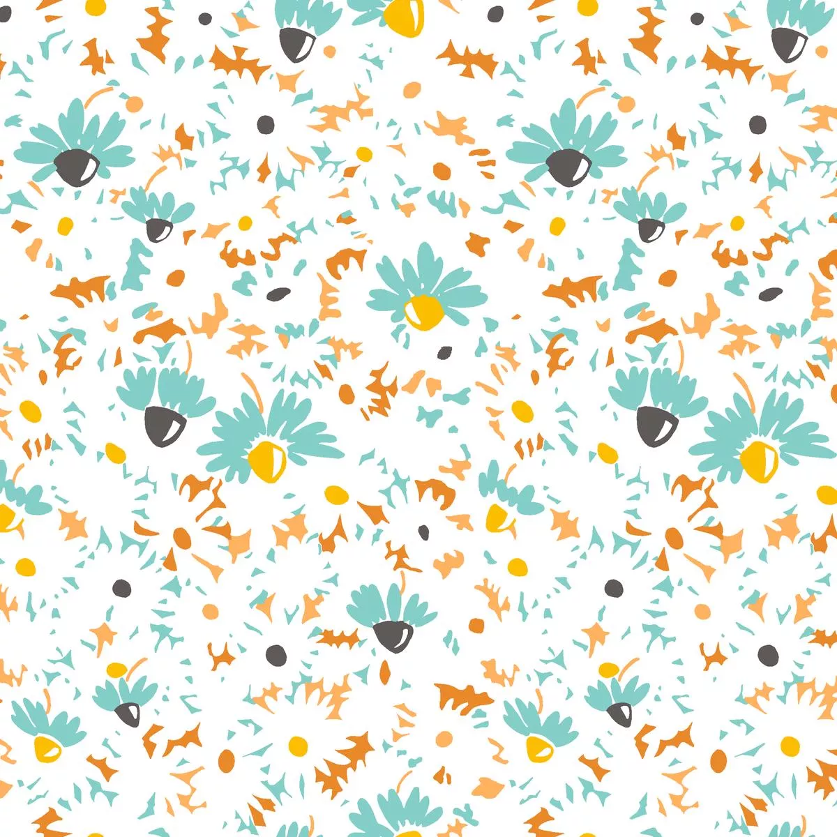 daisy-carnival-aqua-floral-fabric Daisy Carnival – Aqua Floral Fabric