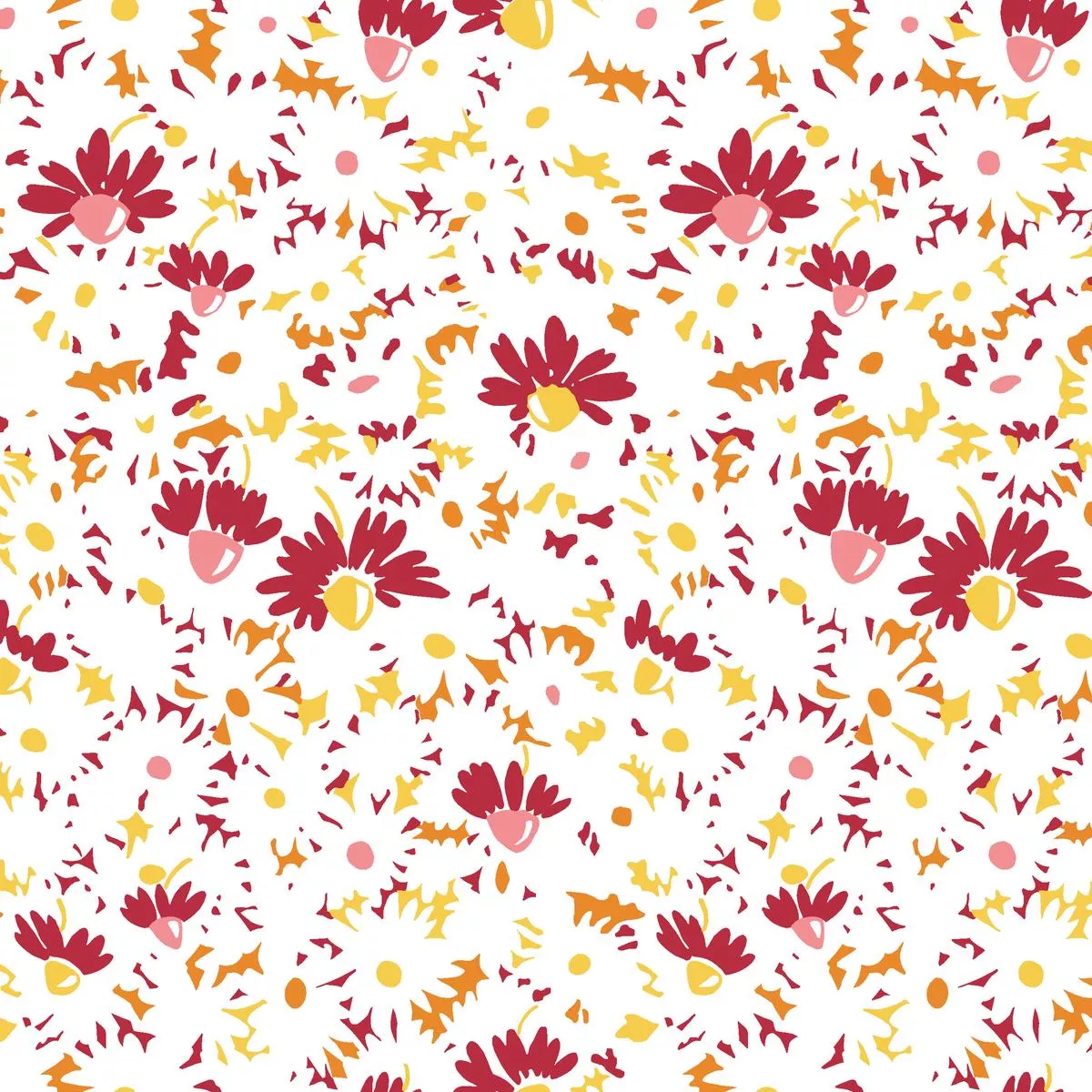 daisy-carnival-berry-floral-fabric Daisy Carnival – Berry Floral Fabric