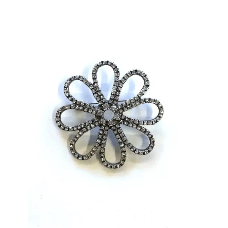 Daisy Crystal brooch – 6cm wide