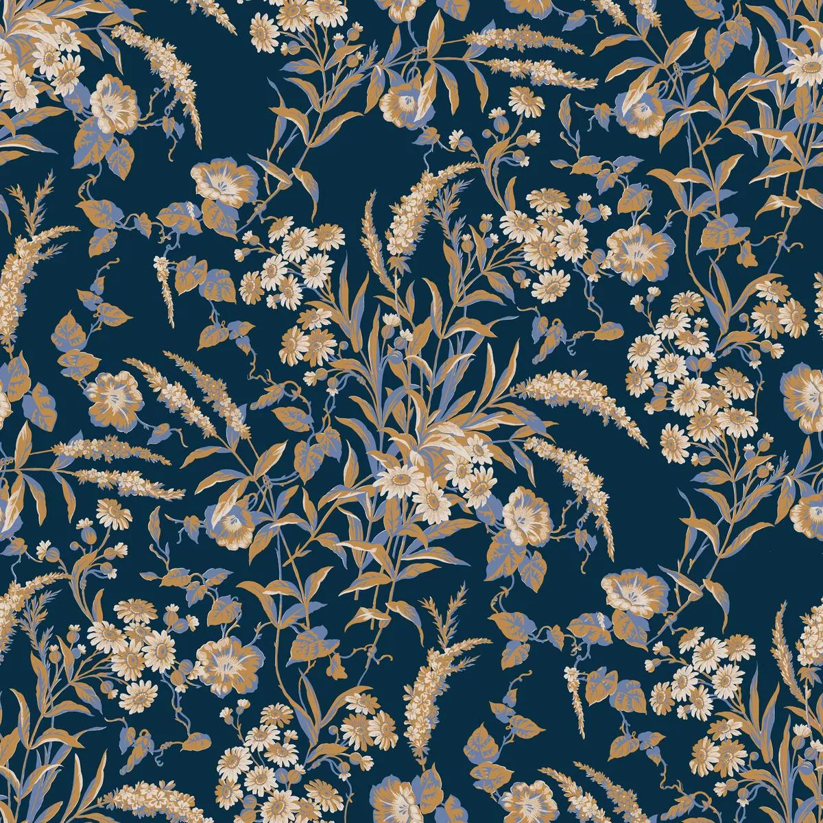 Daisy on Prairie Sky Fabric