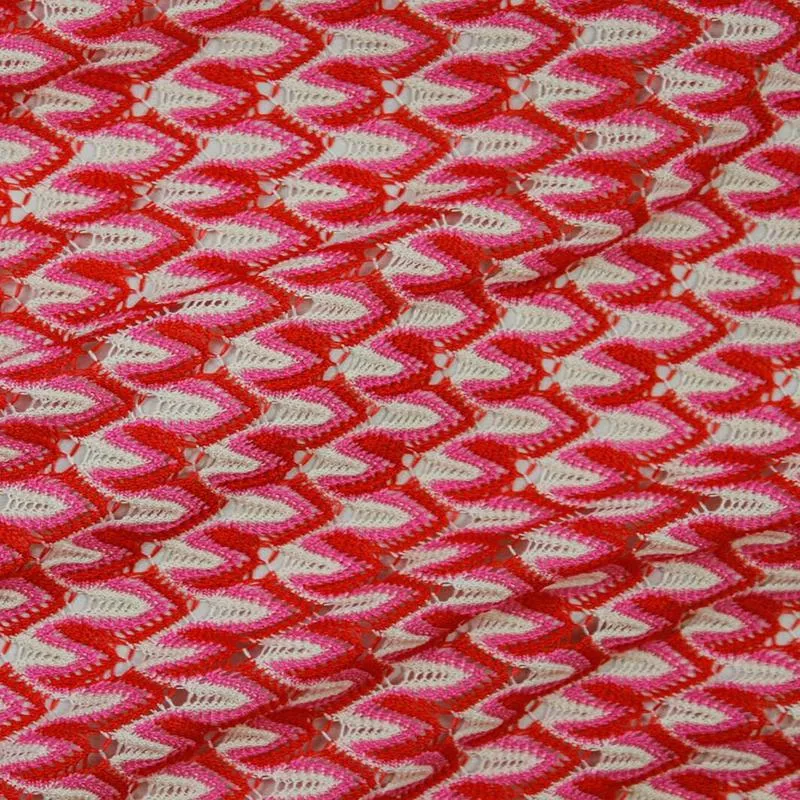 Dalia Crochet Lace Red / Pink / Ecru