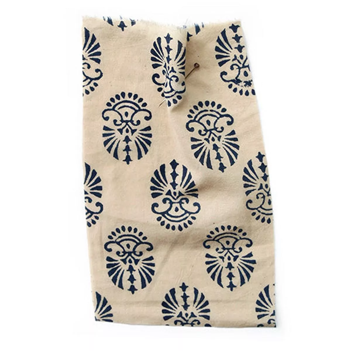 Damask Blockprint Blue