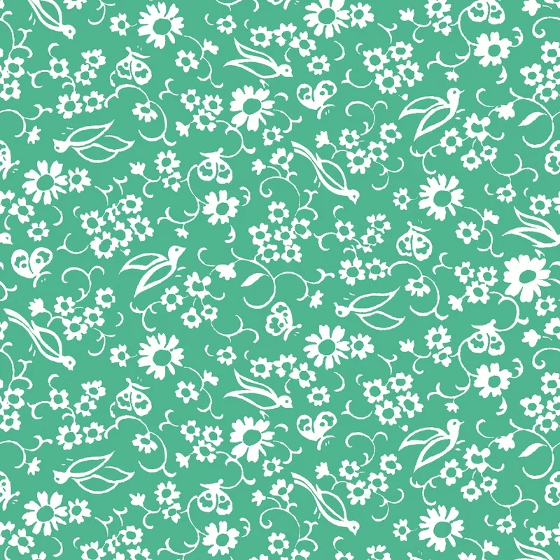 dancing-daisies-green-garden-fabric Dancing Daisies – Green Garden Fabric