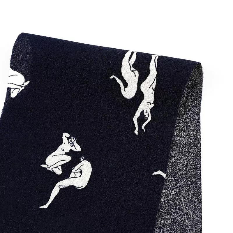 Dancing Nymphs Viscose/Rayon Crepe – Midnight