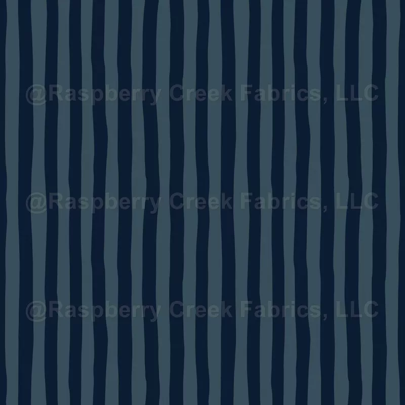 Dark Gray Blue & Navy Blue Wonky Stripes