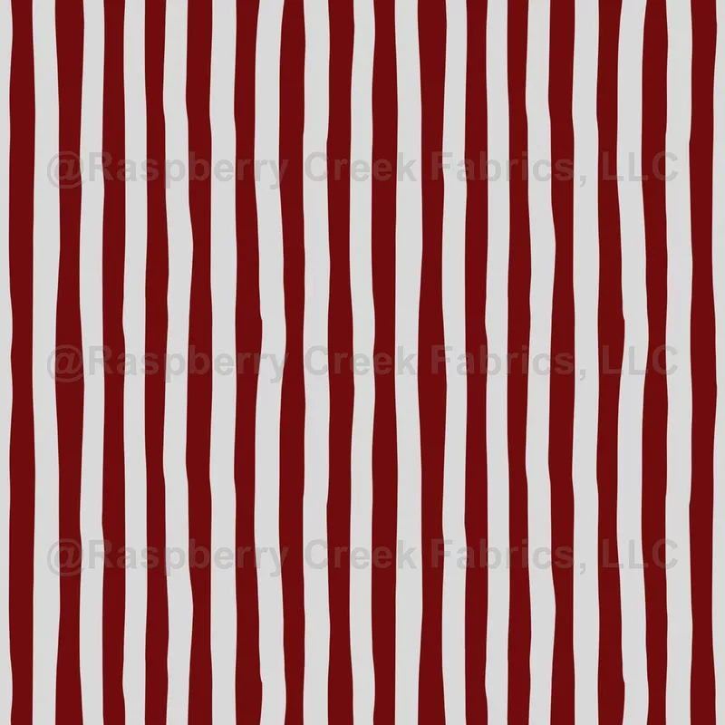 Dark Red & Light Gray Wonky Stripes