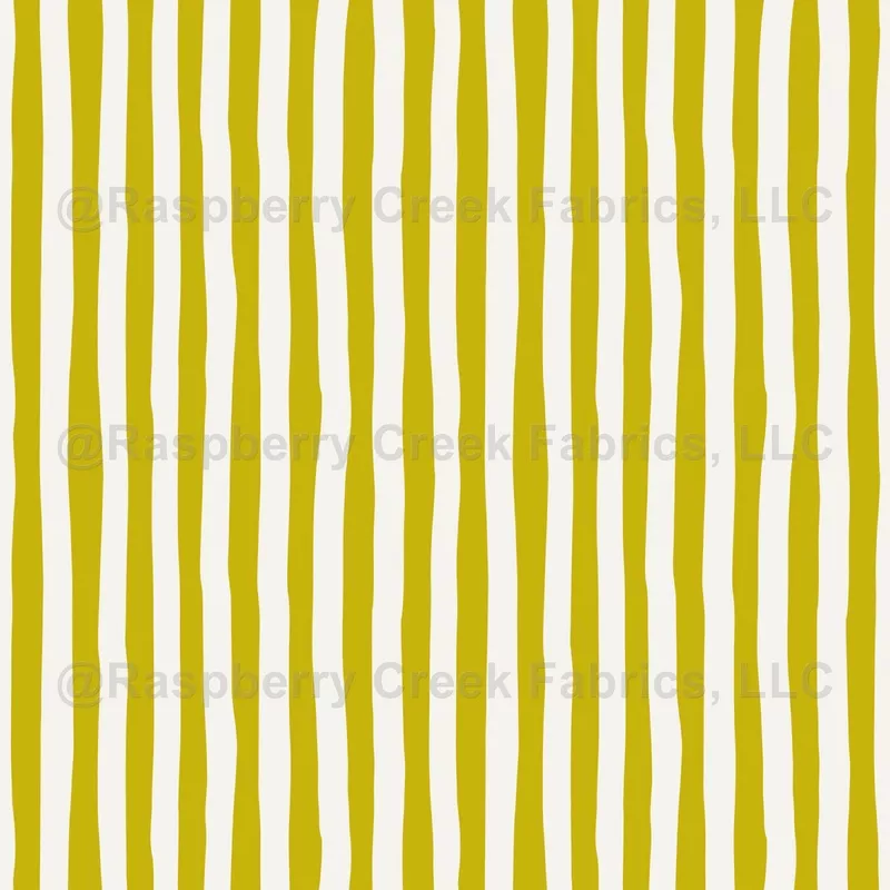 Dark Yellow & Ivory Wonky Stripes