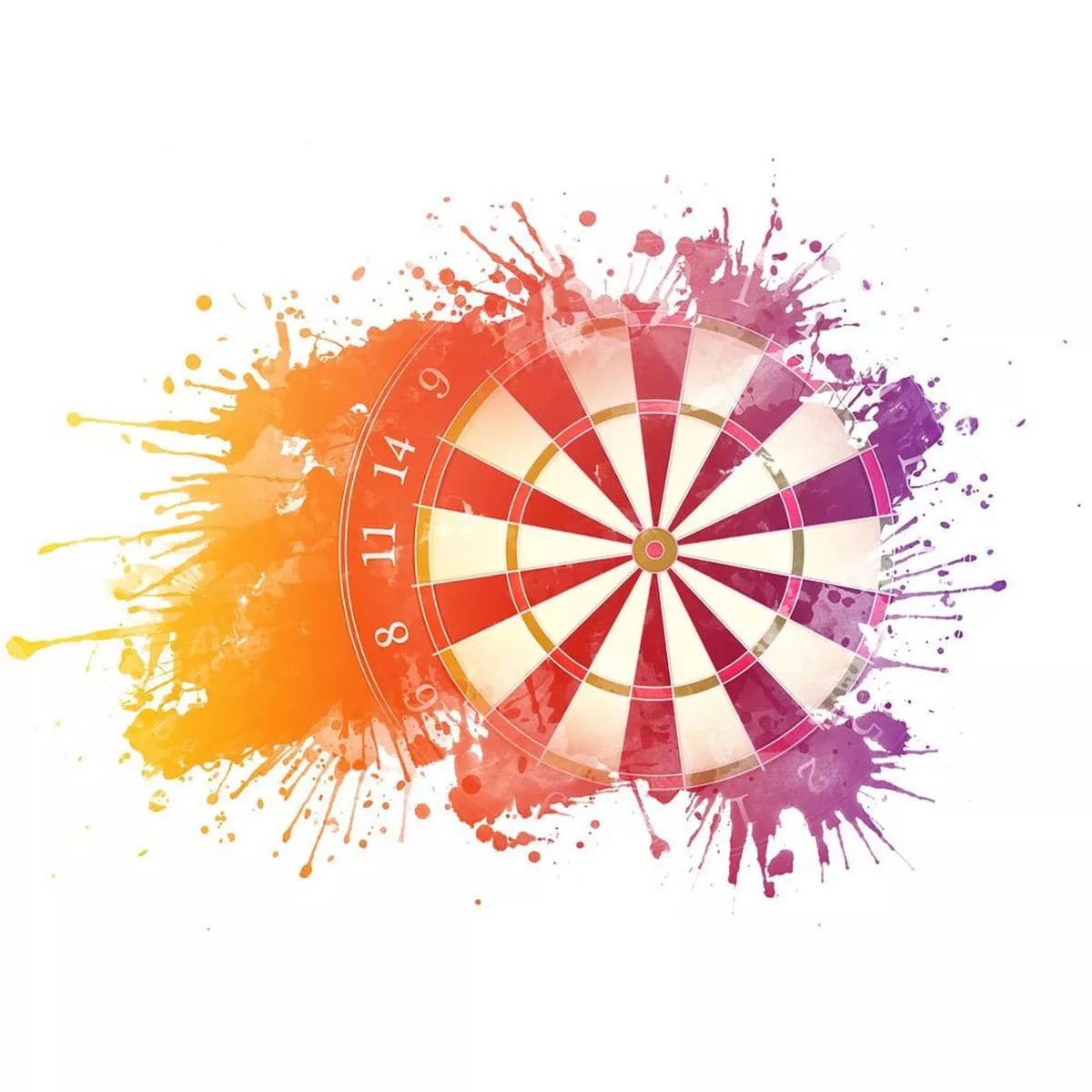 darts-board-ink-splash-fabric-panel Darts Board Ink Splash Fabric Panel
