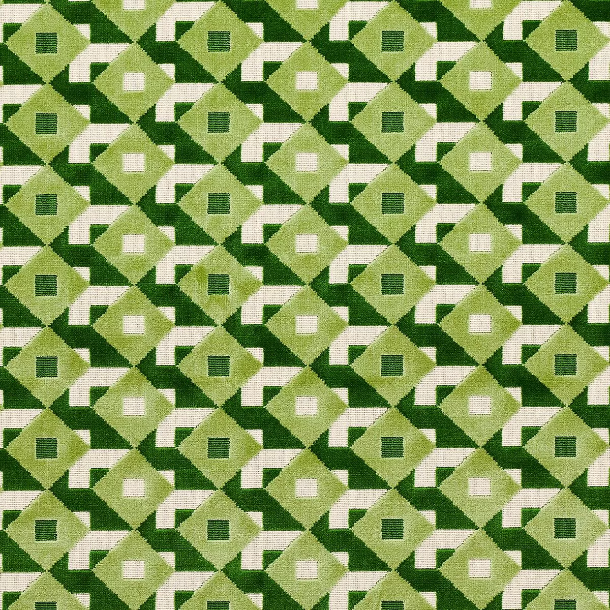 Dazzle Ship Velvet Verdant Fabric