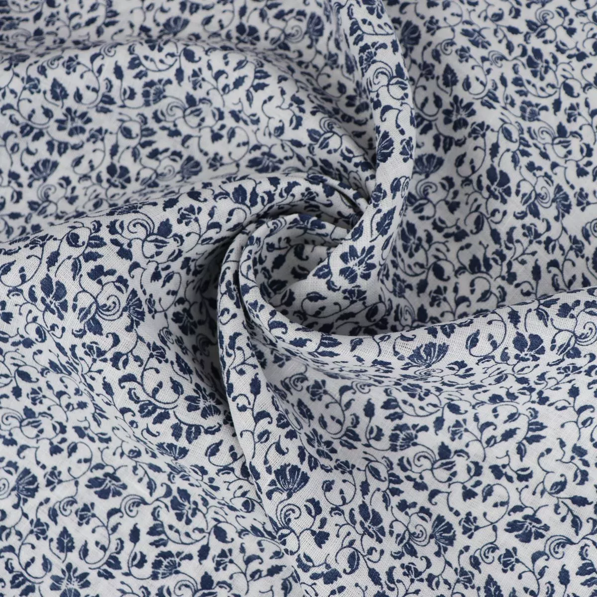 Deadstock Linen – Blue Floral