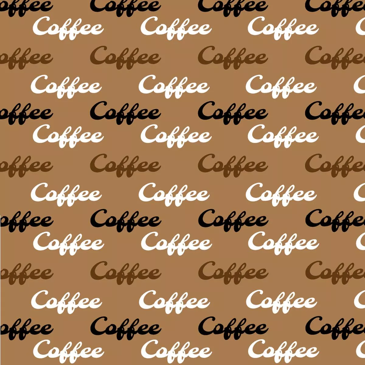 Decorative Coffee Font Fabric – Brown