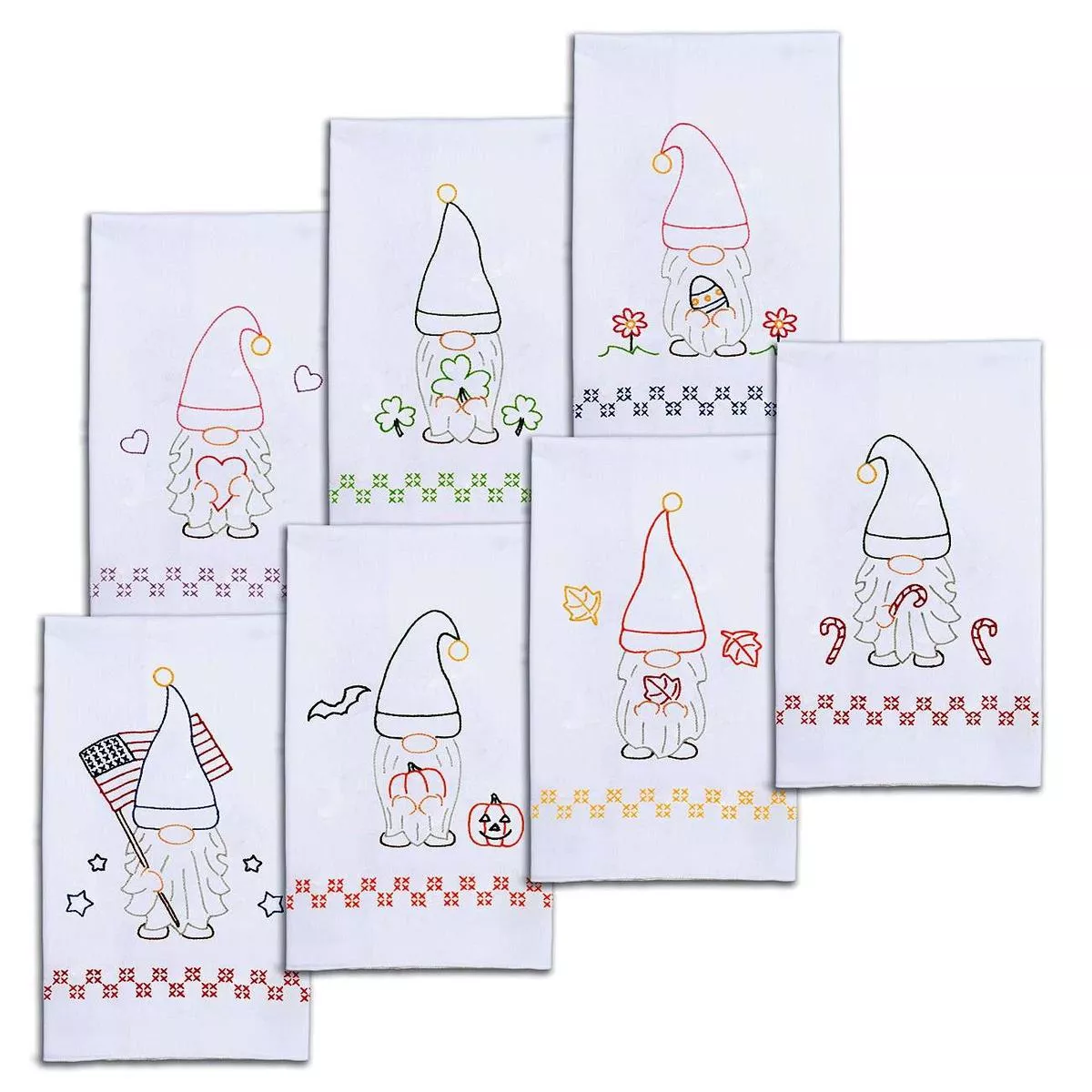 Decorative Hand Towel Set Holiday Gnomes
