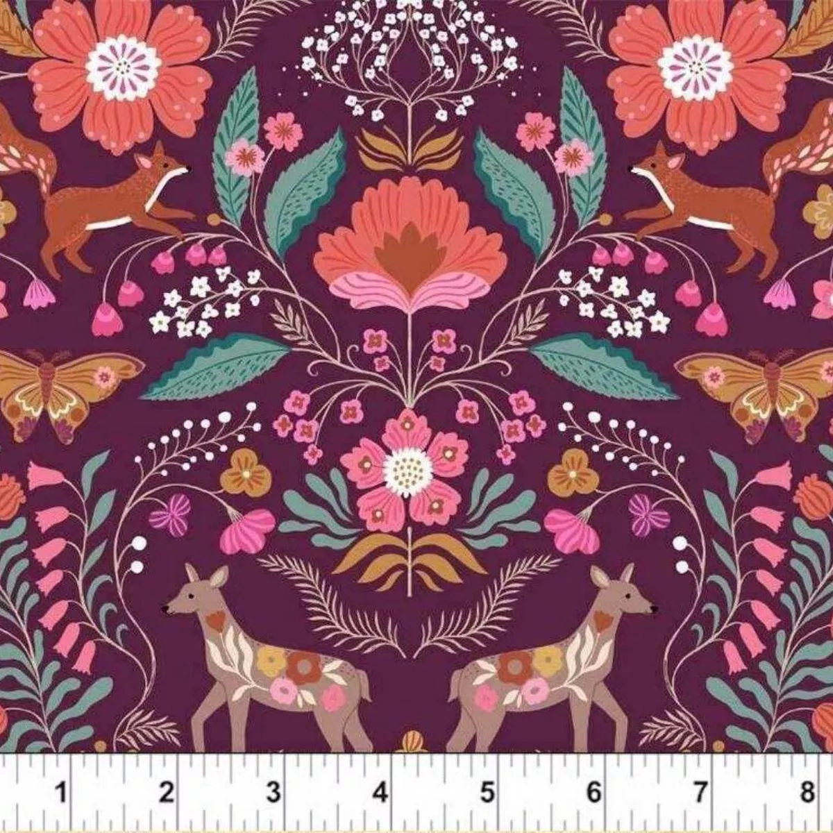 Deer Damask by Dashwood Studio