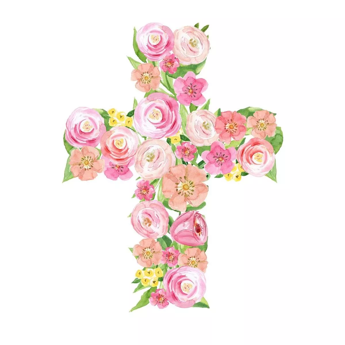 delicate-floral-cross-fabric-panel Delicate Floral Cross Fabric Panel