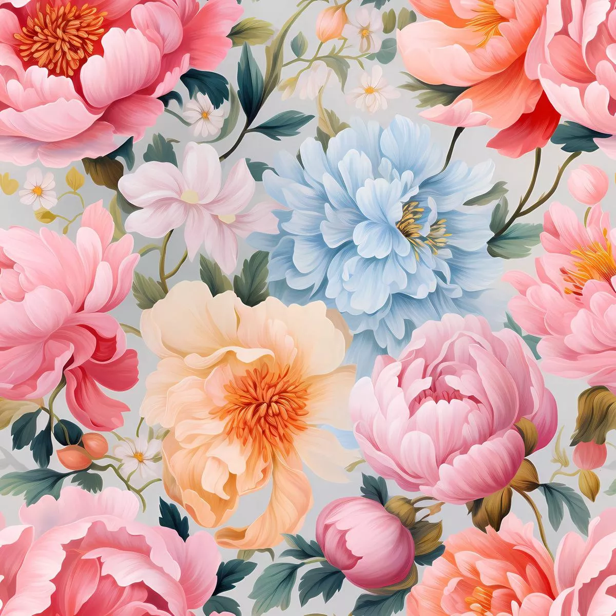 Delicate Petals Pattern 7 Quilting Cotton Fabric