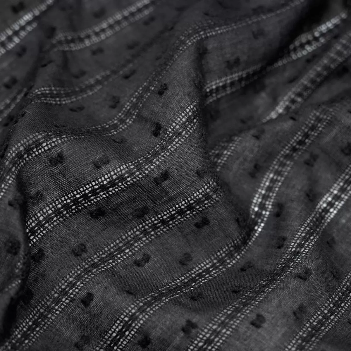 delicate-stripe-cotton-dobby-black Delicate Stripe Cotton Dobby – Black