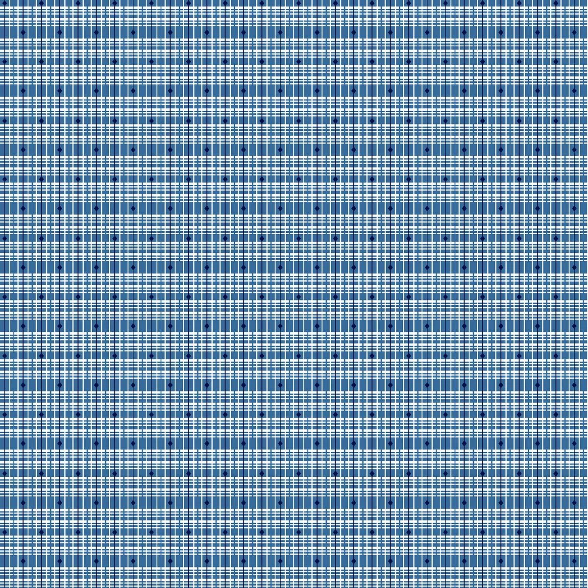 Denim Mood – Retro Grid Fabric