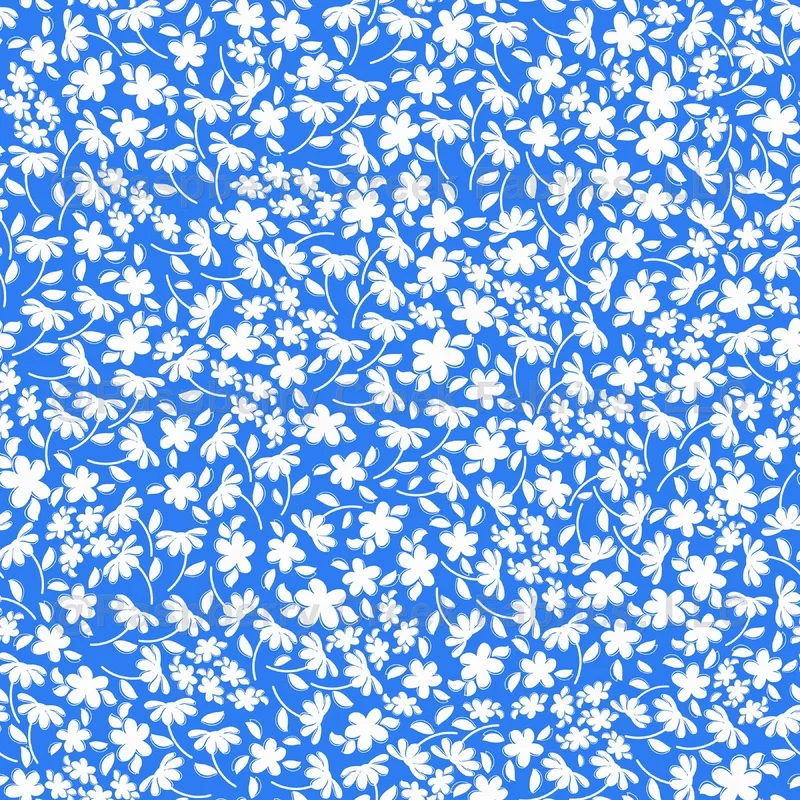 dense-ditsy-blue-floral-silhouette Dense Ditsy Blue floral Silhouette