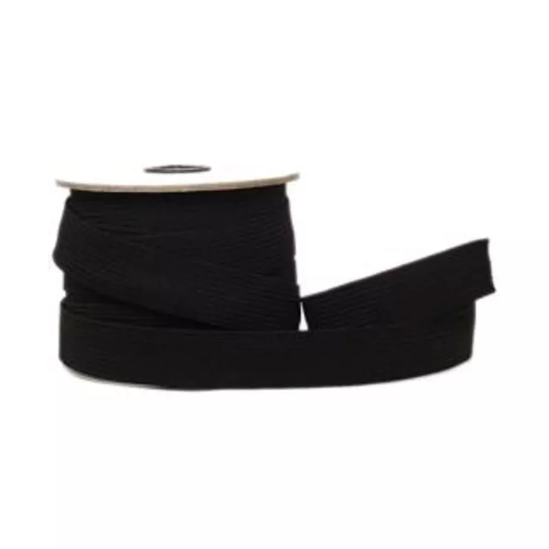 Designer’s Choice Elastic Flat Braid1″ Black