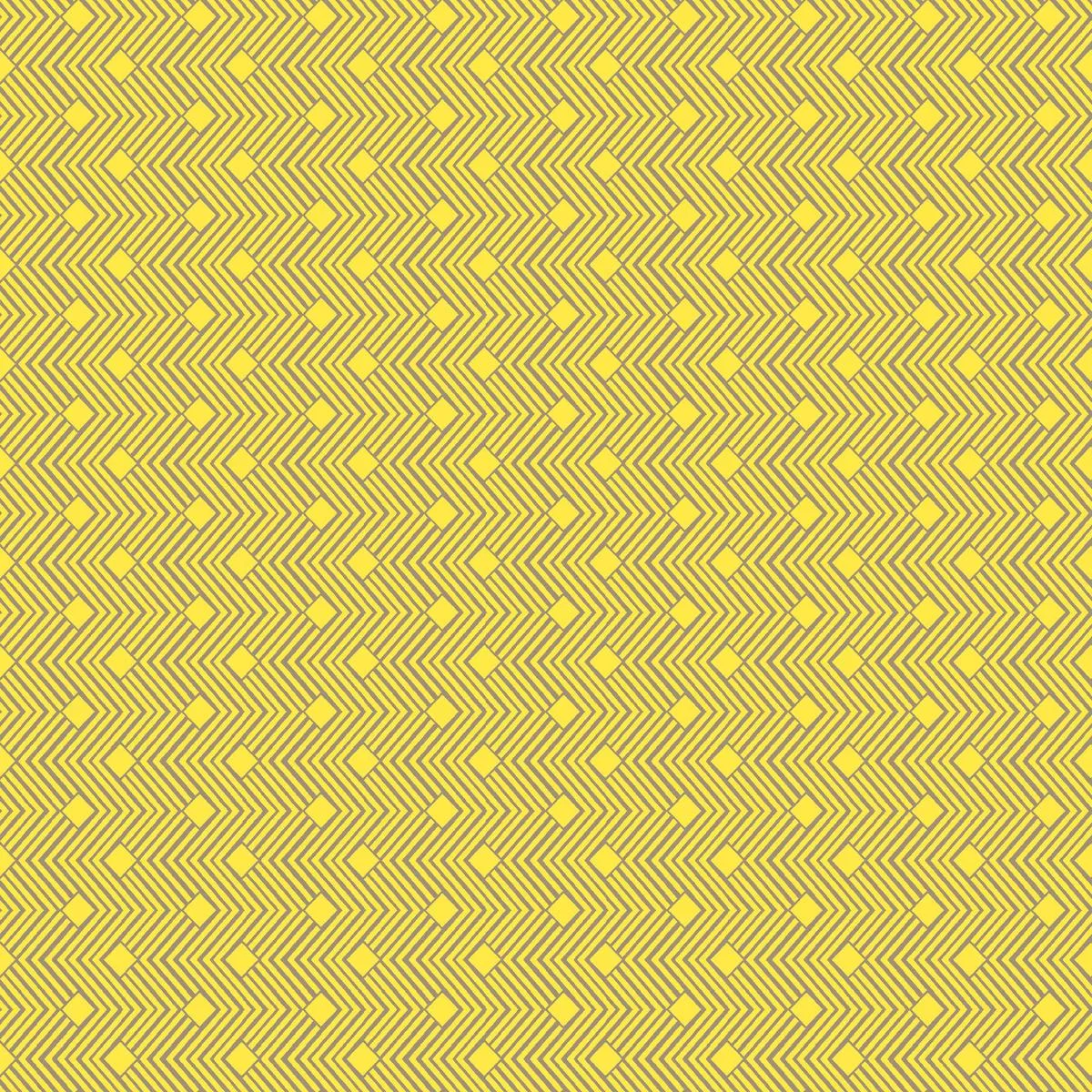 Diamond Dash on Yellow Fabric
