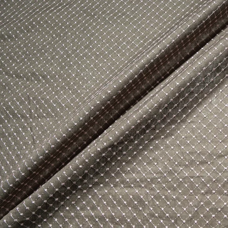 diamond-embroidered-mid-brown-linen Diamond Embroidered Mid Brown Linen