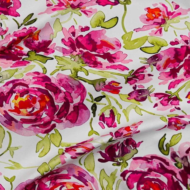 Digital Rose Sateen Fuchsia