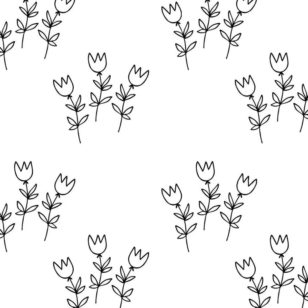 digitally-printed-small-sketched-tulips-fabric Digitally Printed Small Sketched Tulips Fabric