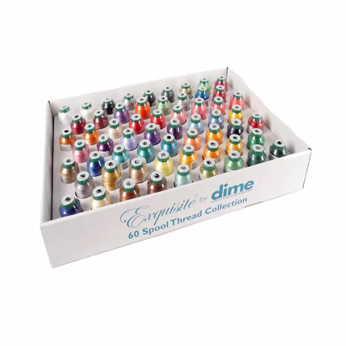 dime-exquisite-60ct-1000m-spool-assorted-embroidery-thread-kit DIME Exquisite 60ct 1000m Spool Assorted Embroidery Thread Kit