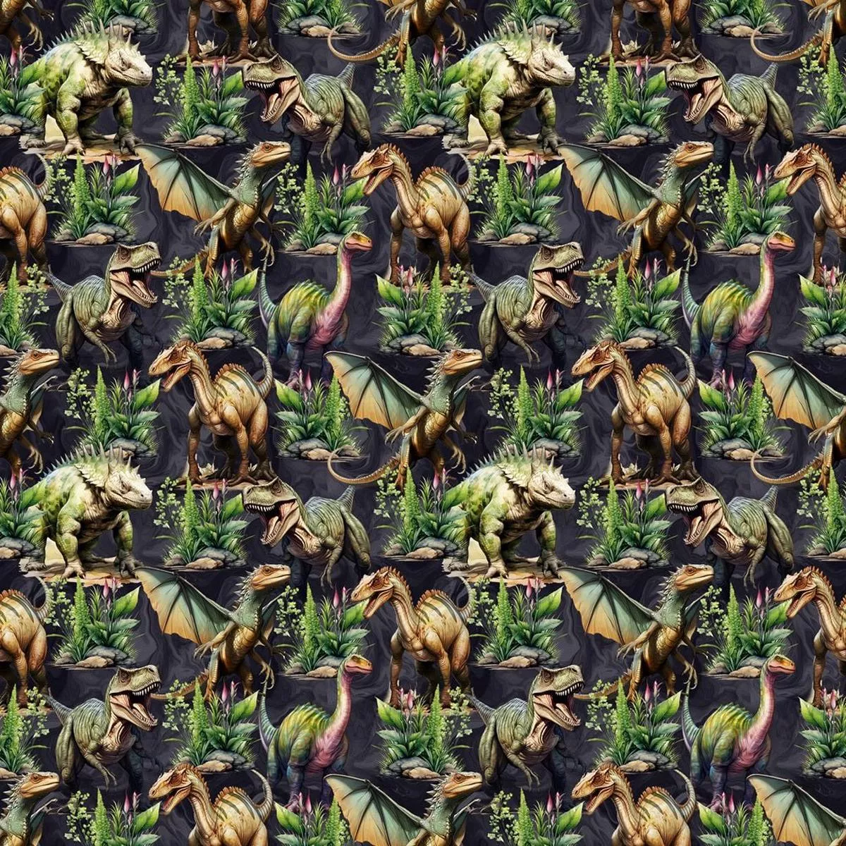 dinosaurs-in-wild-fabric Dinosaurs in The Wild Fabric