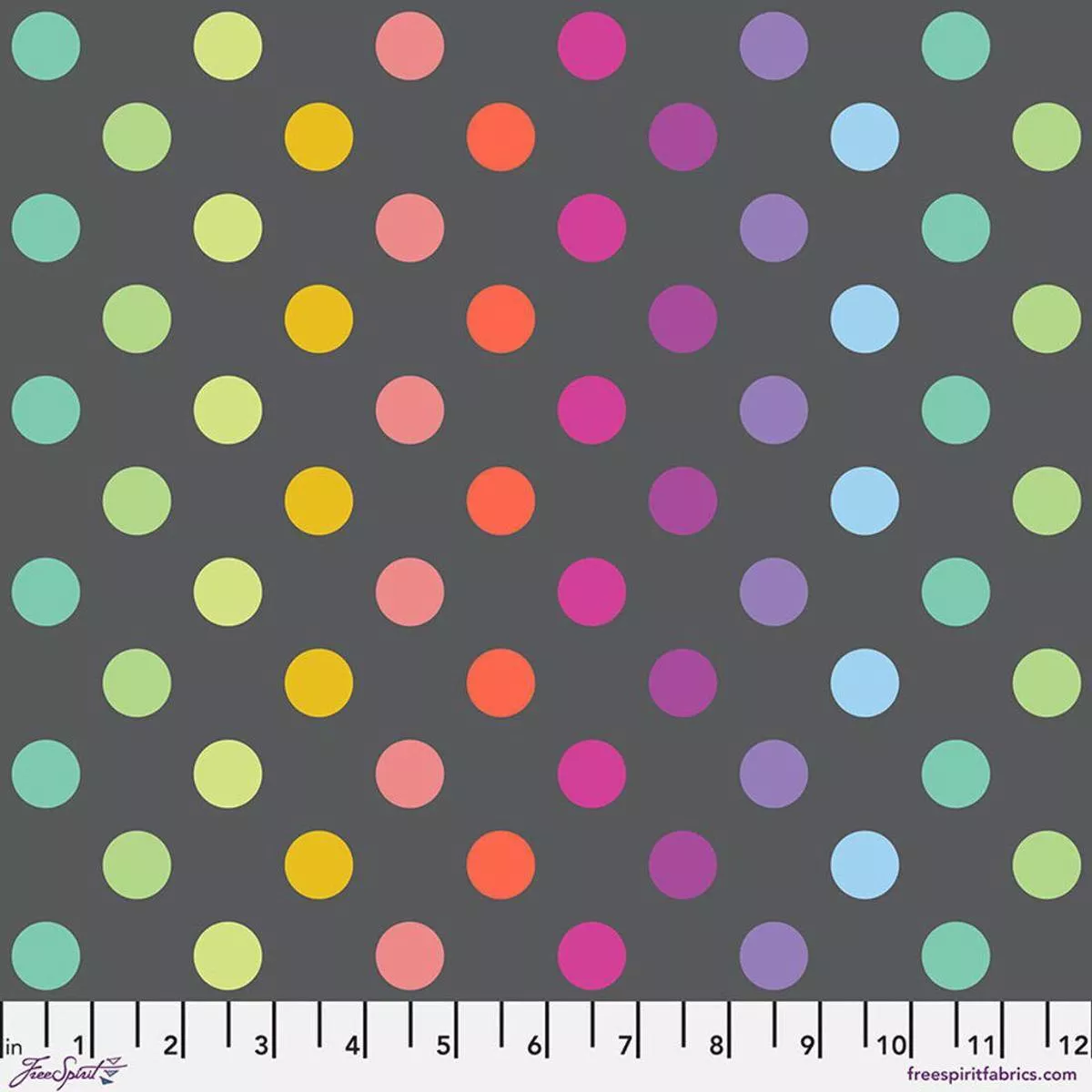 Disco Poms Carbon by Tula Pink