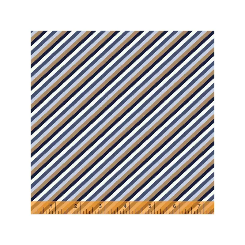 Discover Whistler Studios 52629-2 Navy Stripe Cotton