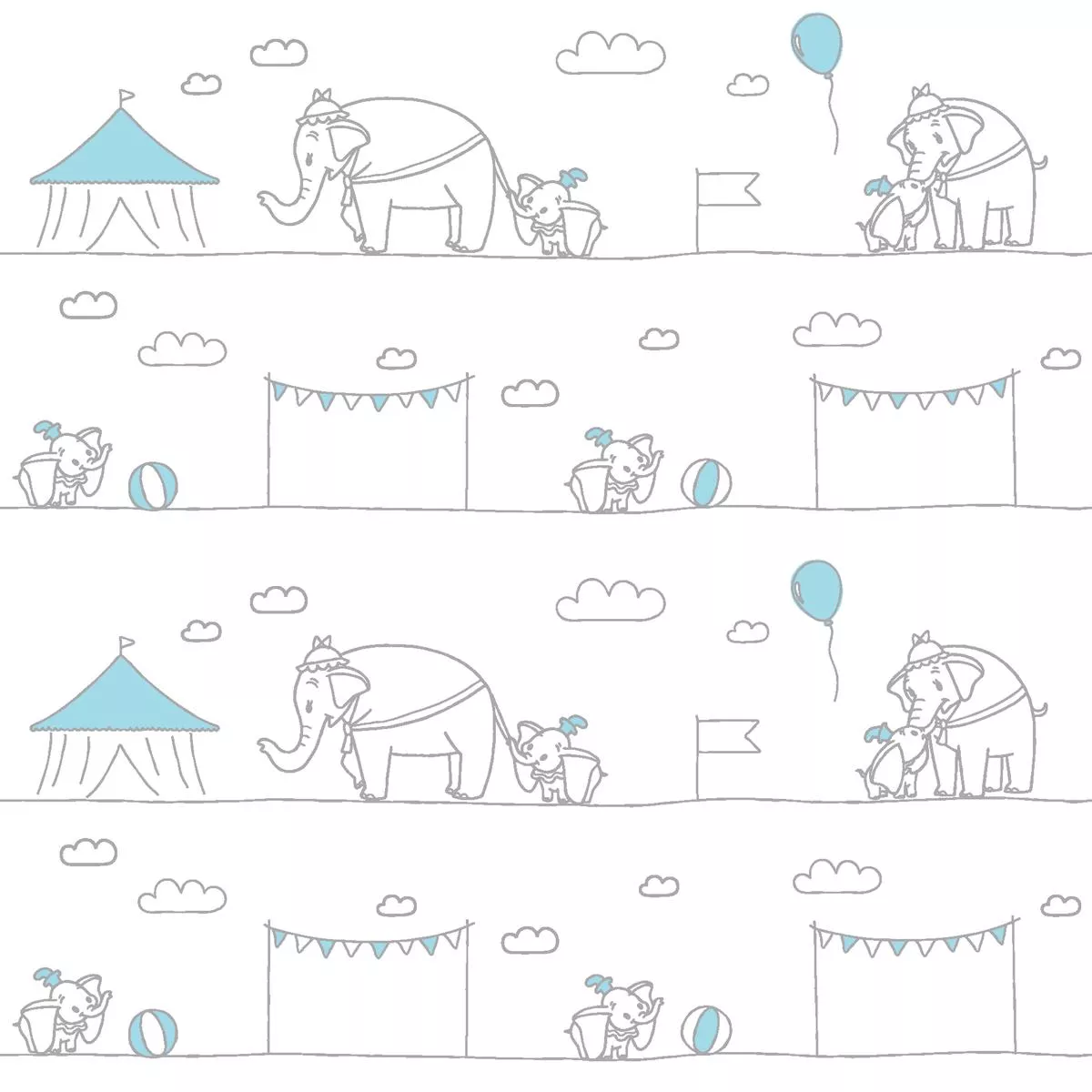 Disney Dumbo Circus Elephant Parade Fabric