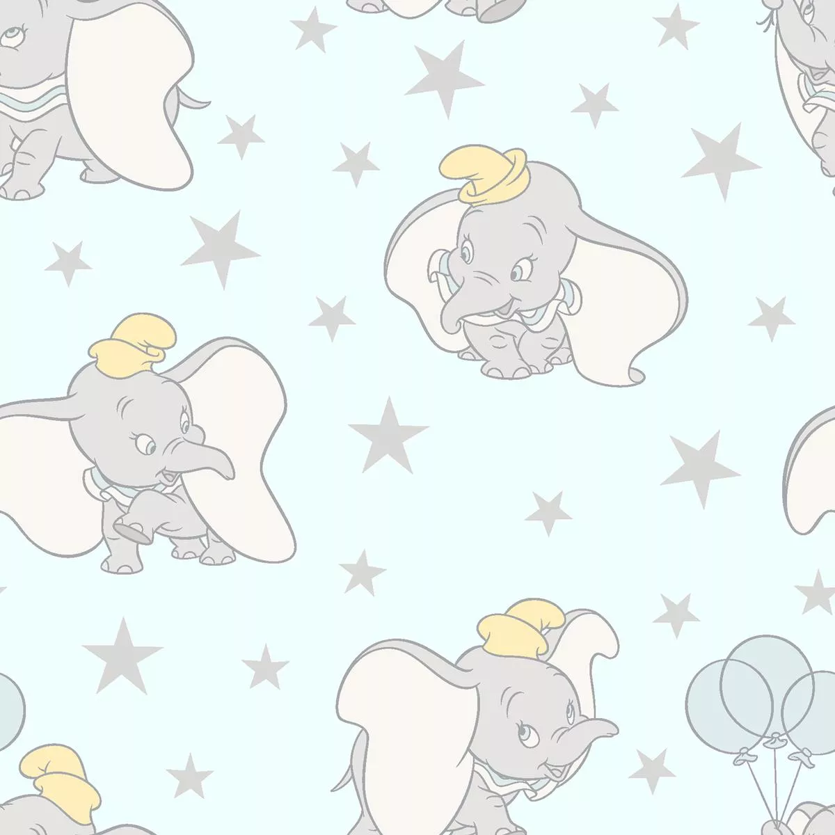 disney-dumbo-stars-on-blue-fabric Disney Dumbo Stars on Blue Fabric
