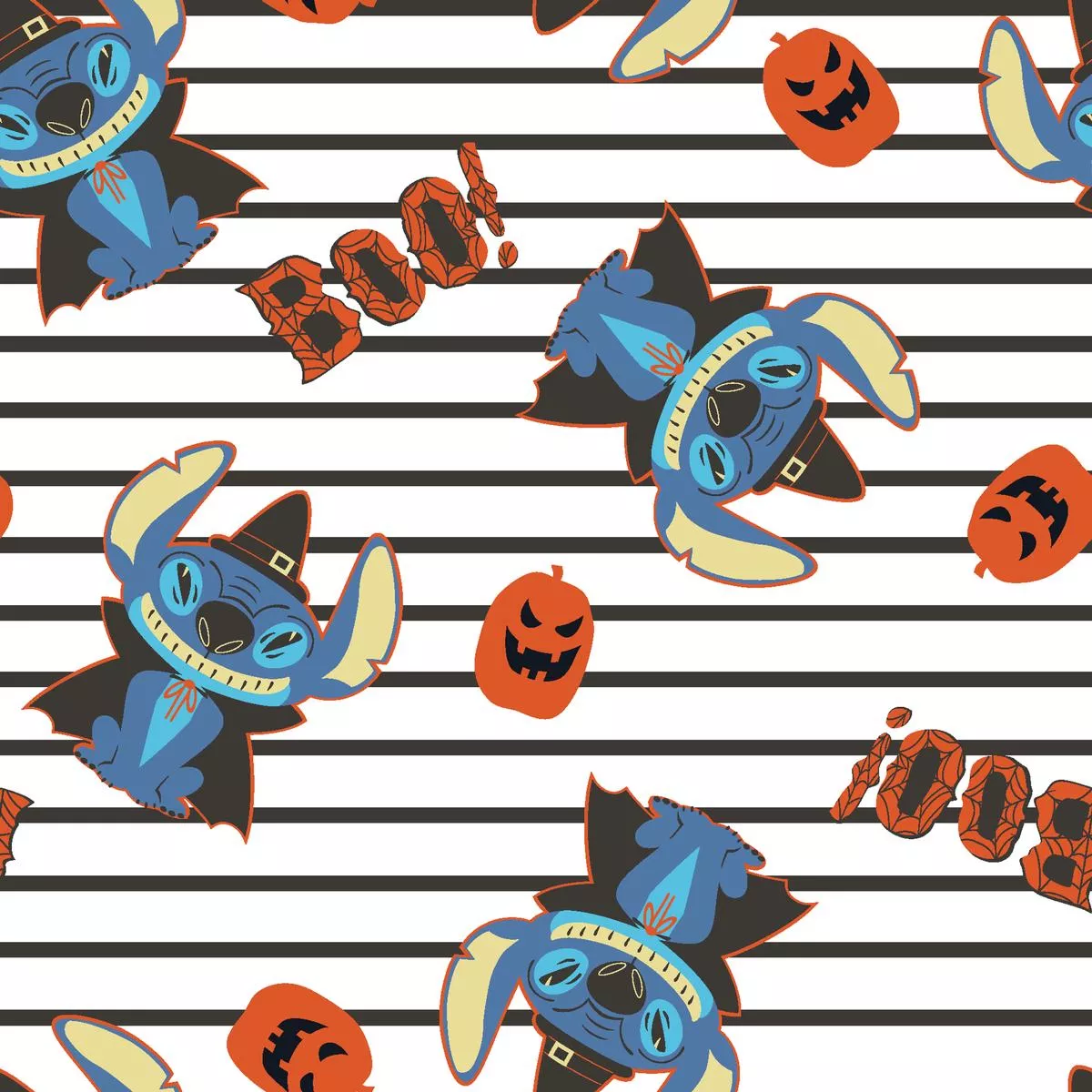 disney-lilo-stitch-silly-halloween-fabric Disney Lilo & Stitch Silly Halloween Fabric