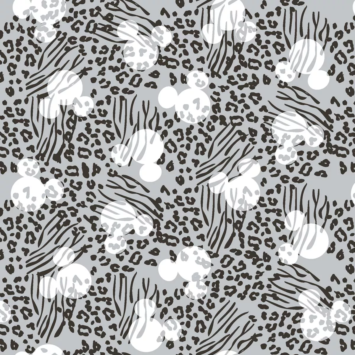 Disney Mickey Mouse Animal Prints Fabric