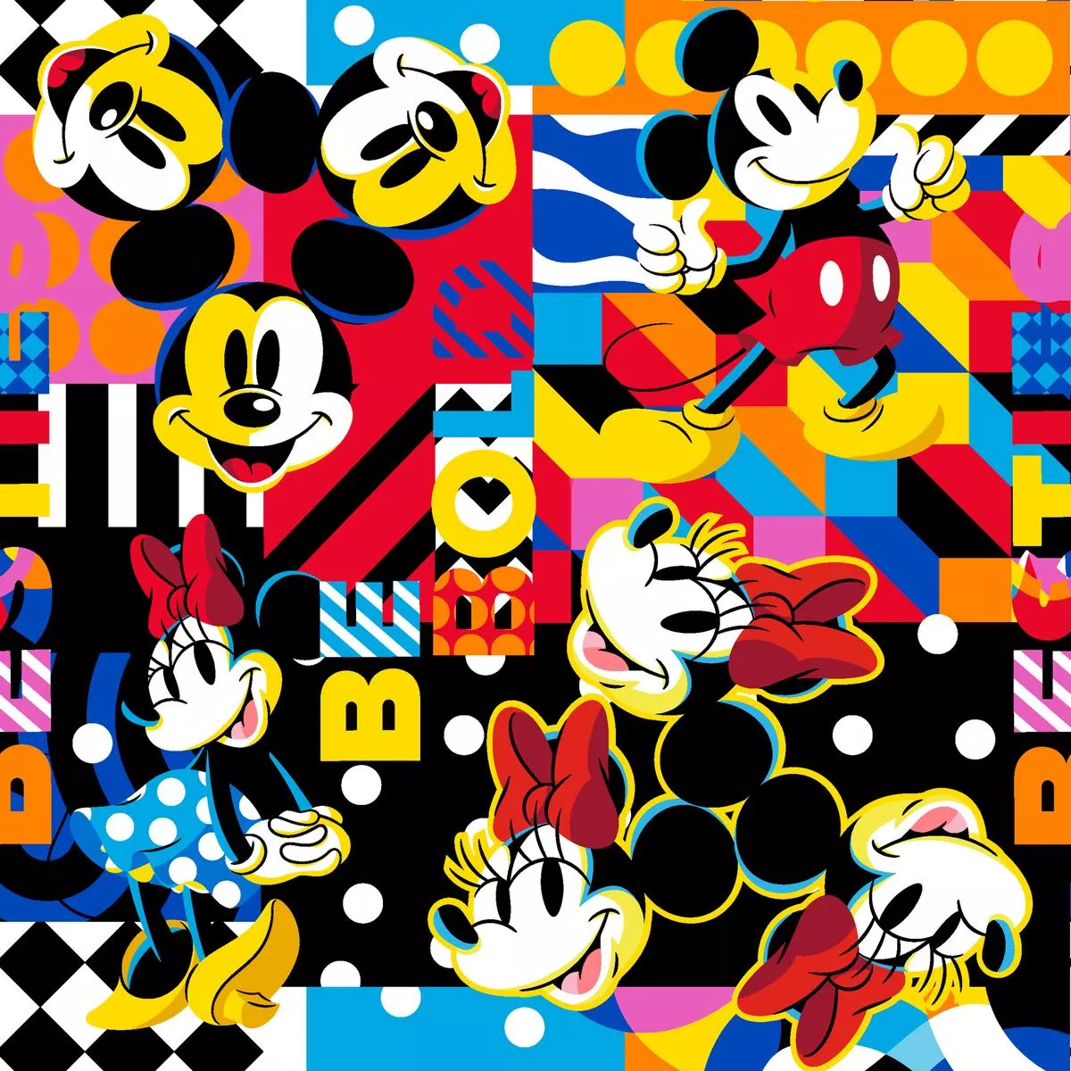 disney-mickey-mouse-bold-geometric-fabric Disney Mickey Mouse Bold Geometric Fabric