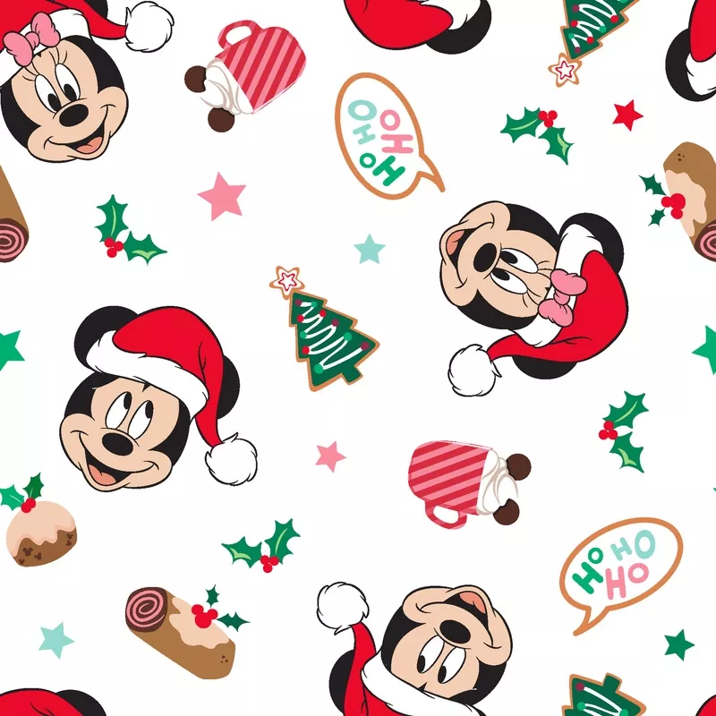Disney Mickey Mouse Christmas Vibes Fabric