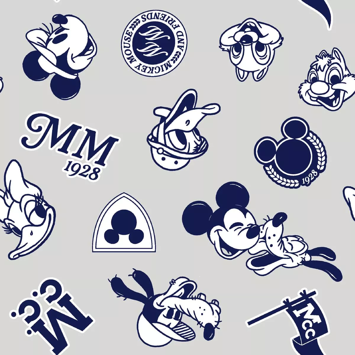 disney-mickey-mouse-collegiate-navy-fabric Disney Mickey Mouse Collegiate – Navy Fabric