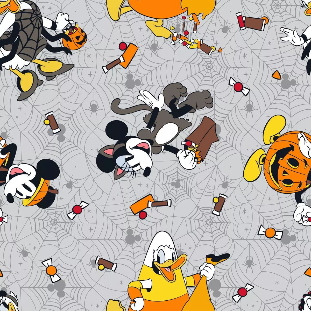 Disney Mickey Mouse Halloween Fun Web Fabric