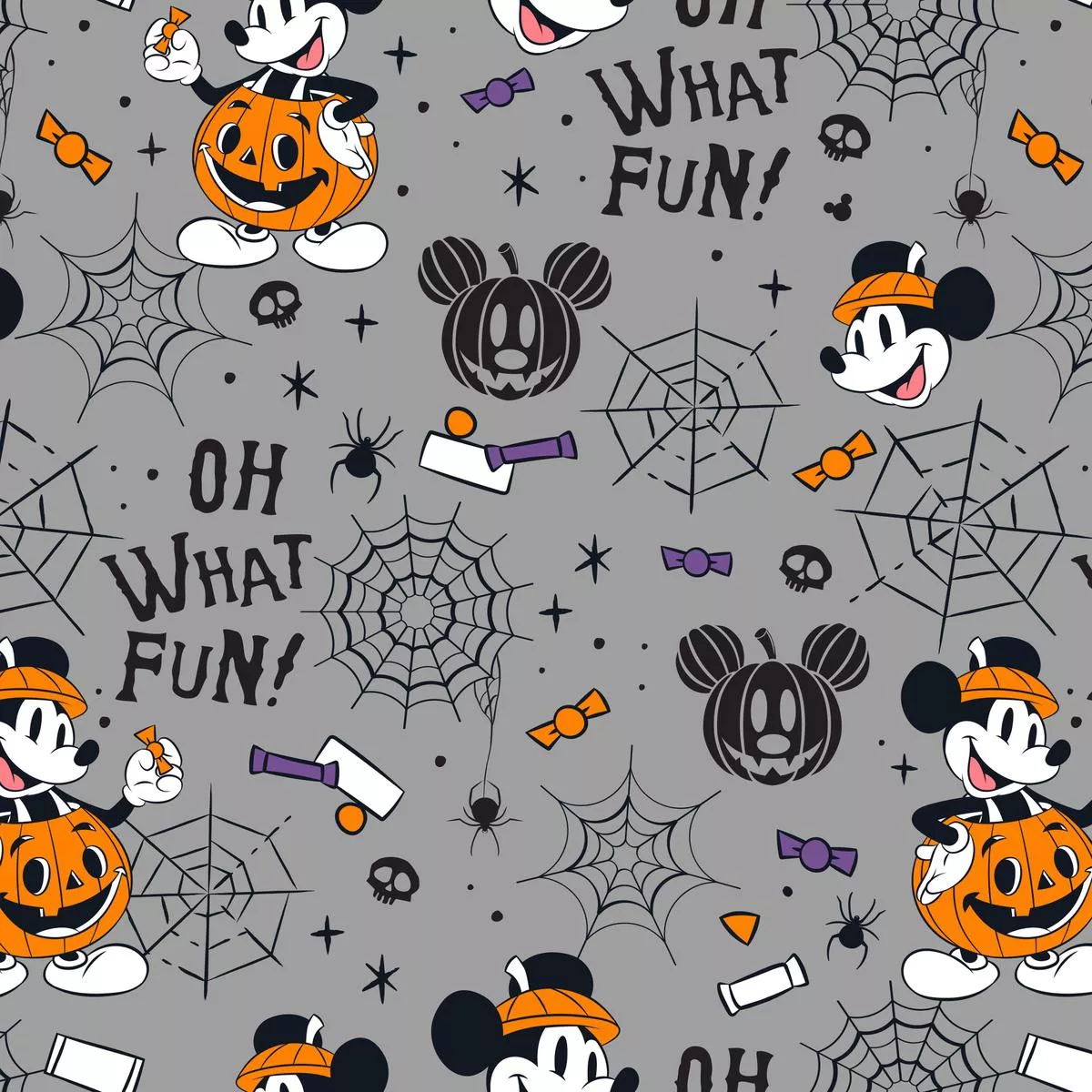 disney-mickey-mouse-halloween-what-fun-fabric Disney Mickey Mouse Halloween What Fun Fabric