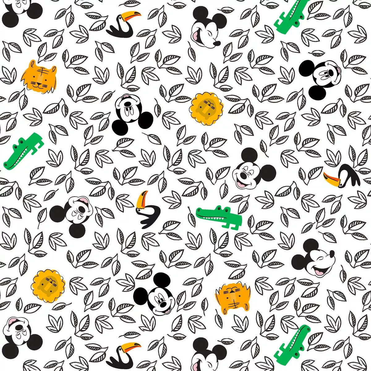 disney-mickey-mouse-jungle-jumble-fabric Disney Mickey Mouse Jungle Jumble Fabric