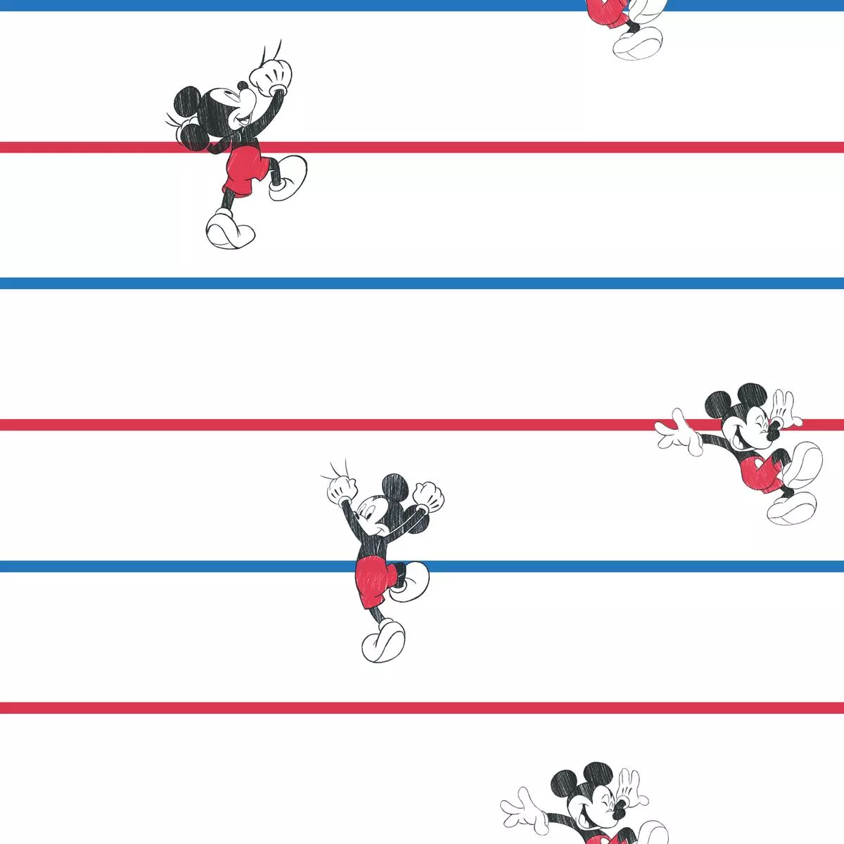 disney-mickey-mouse-striped-red-white-blue-fabric Disney Mickey Mouse Striped Red White Blue Fabric