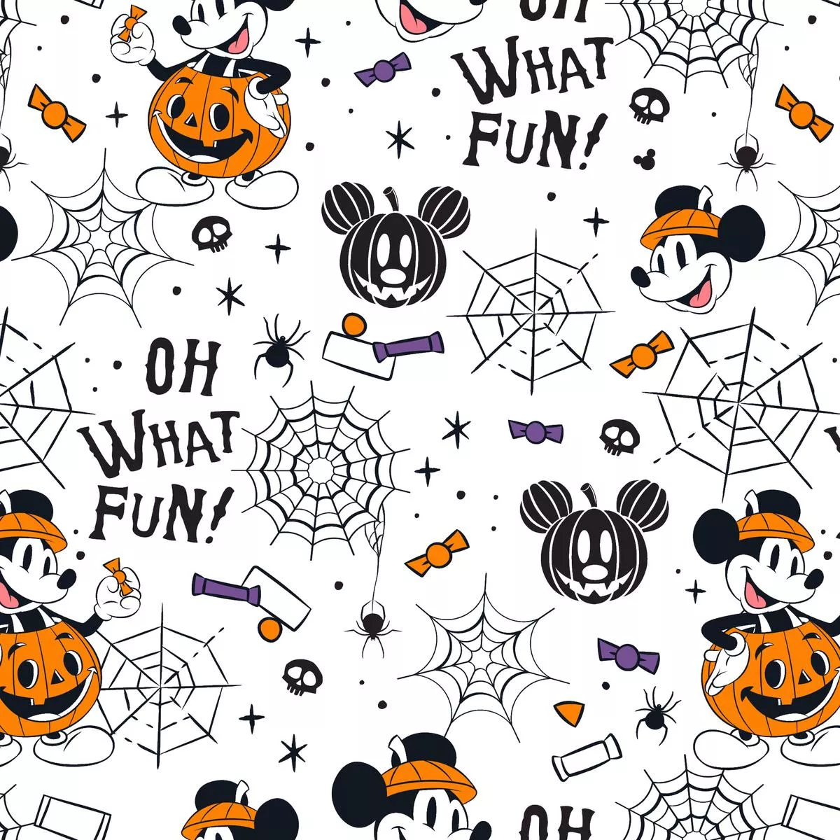 disney-mickey-mouse-white-what-fun-fabric Disney Mickey Mouse White What Fun Fabric