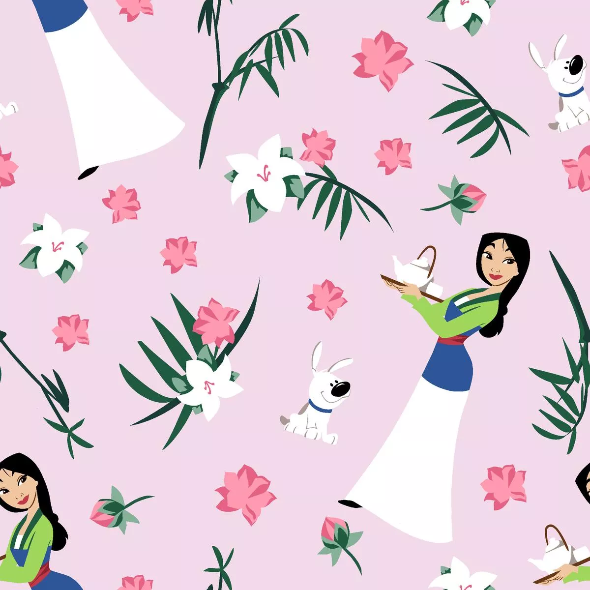 Disney Mulan Tea Party Fabric